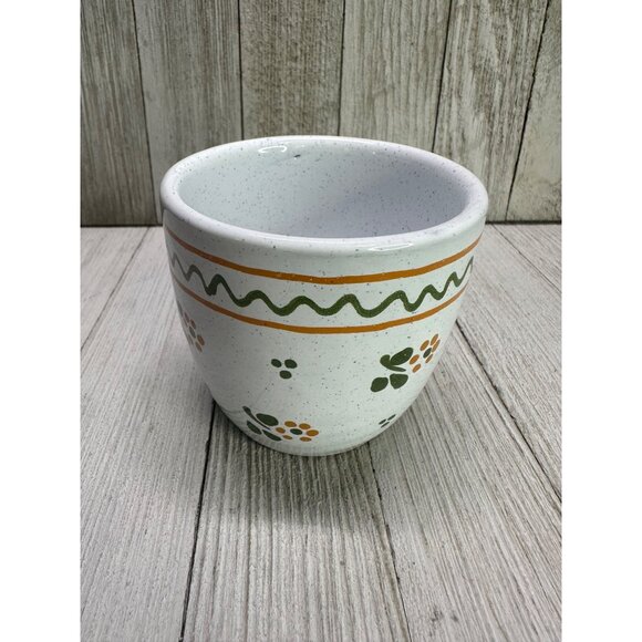 Vintage Varoslod Majolika Tea Cups No Handle Made in Hungary - Set Of 2 - Picture 2 of 7